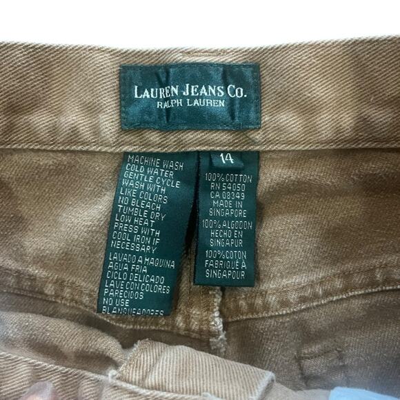 Lauren Ralph Lauren Brown Jeans Womens Size 14 Straight Leg Classic Basic Simple - Picture 4 of 7